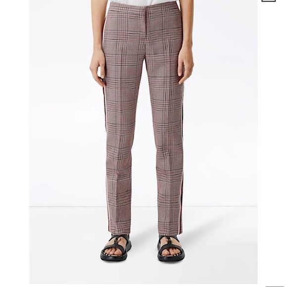 Burberry Wool Houndstooth Check Tailored Trousers Sz 8 New - Picture 3 of 16